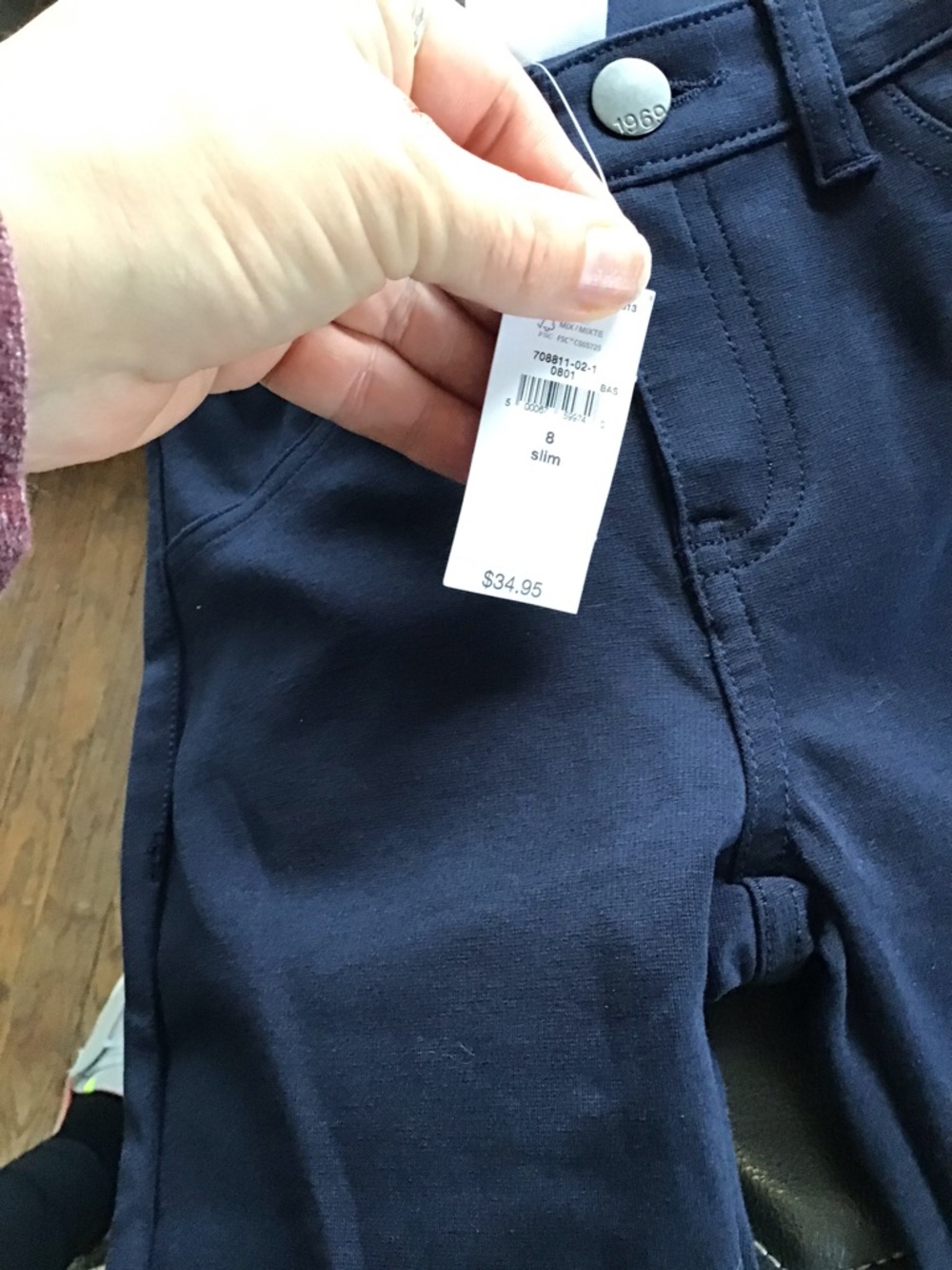 GAP Kids Navy Blue Slim Jeans (8) - Picture 3 of 6